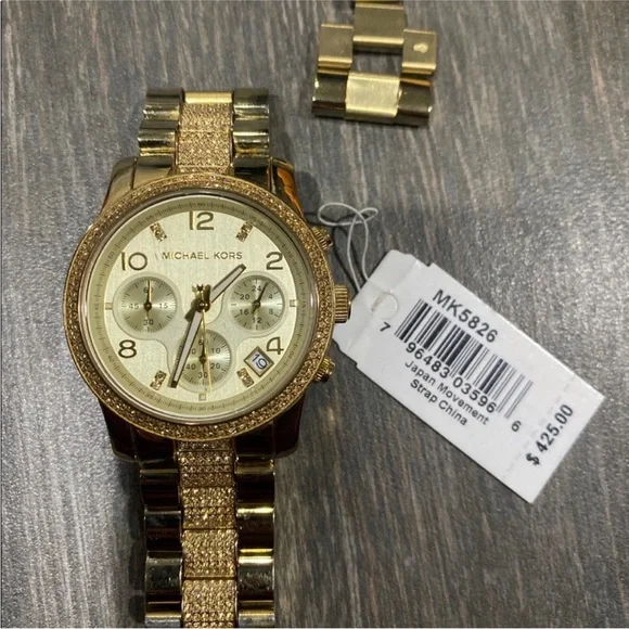 Michael Kors Gold-Tone Chronograph Watch - Picture 2 of 6